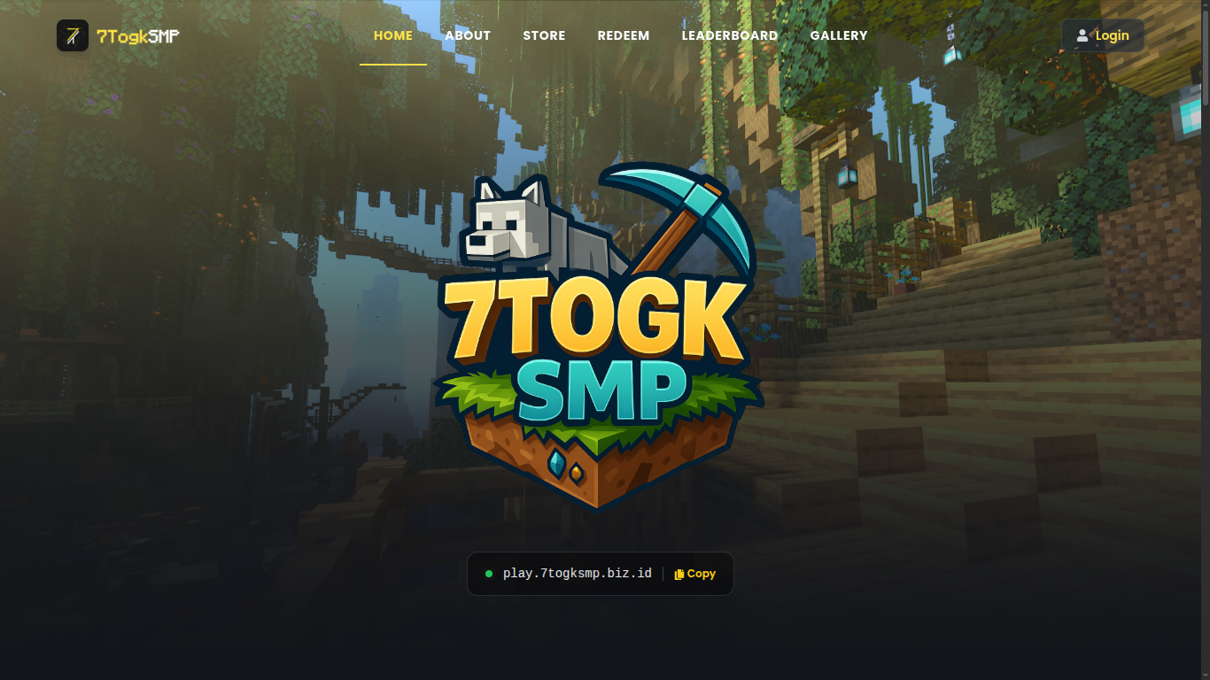Website 7TogkSMP (Server Minecraft Indonesia)