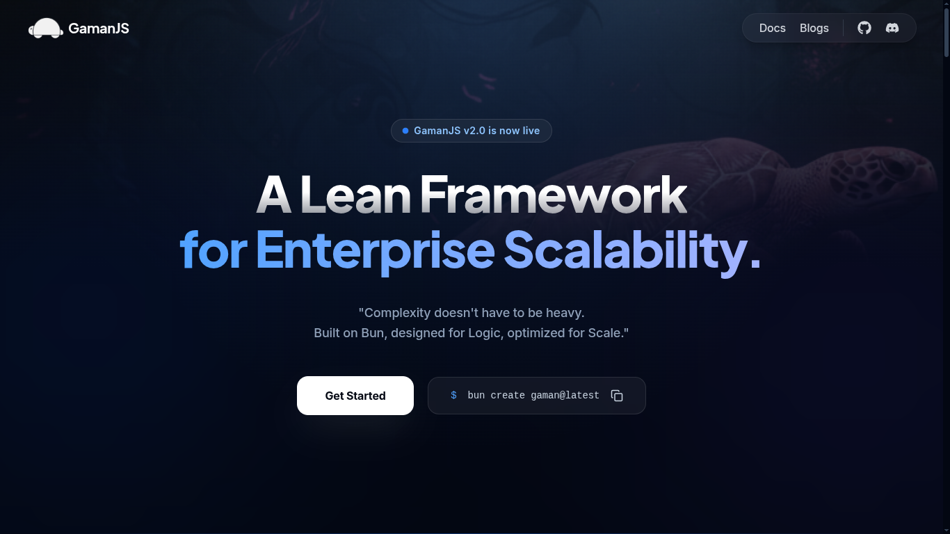 GamanJS Javascript Web Framework